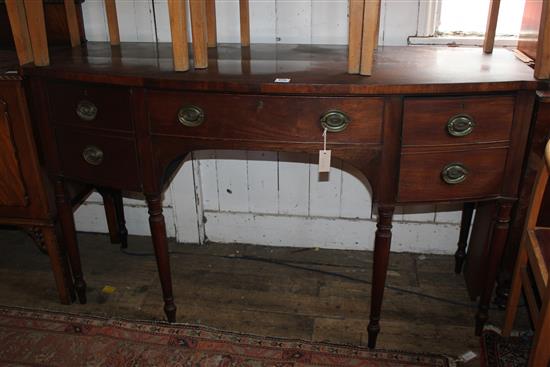 George III mahogany bow-fronted sideboard(-)